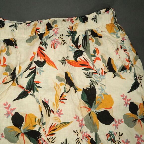 Rachel Zoe Linen Wide Leg Shorts w/Pockets Floral Design Size 3X - Picture 4 of 11